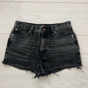 BDG black denim shorts